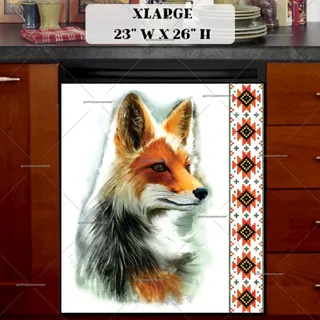 Preview of Beautiful Arctic Fox magnet in Extra Large size.