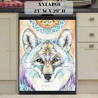 Preview of Beautiful Native Wolf magnet in XX Large size.