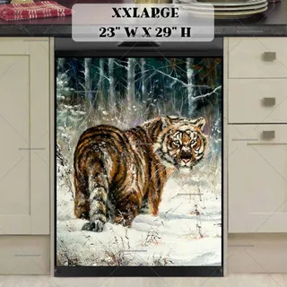 Preview of Beautiful Winter Tiger magnet in XX Large size.