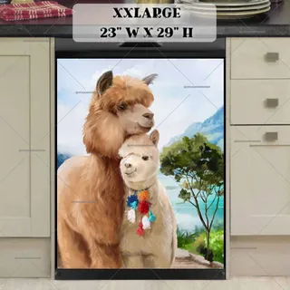 Preview of Cute Alpaca Family magnet in XX Large size.