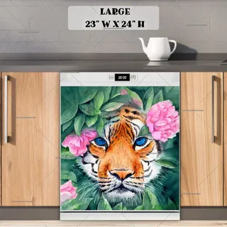 Preview of Blue Eyed Tiger in the Hibiscuses magnet in Large size.