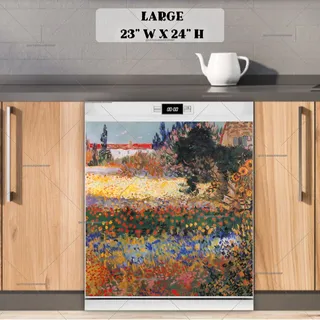 Preview of Flower Garden by Vincent Van Gogh magnet in Large size.