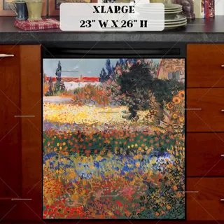 Preview of Flower Garden by Vincent Van Gogh magnet in Extra Large size.