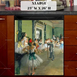 Preview of The Dance Class by Edgar Degas magnet in Extra Large size.