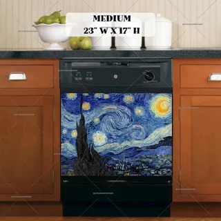 Preview of The Starry Night by Vincent Van Gogh magnet in Medium size.