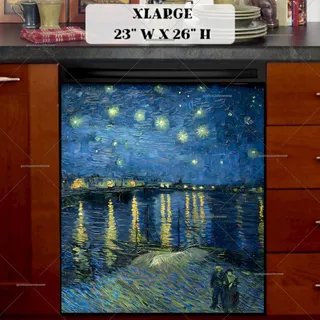 Preview of Starry Night Over the Rhone by V. Gogh magnet in Extra Large size.