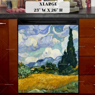 Preview of Wheat Field with Cypresses by V. Gogh magnet in Extra Large size.