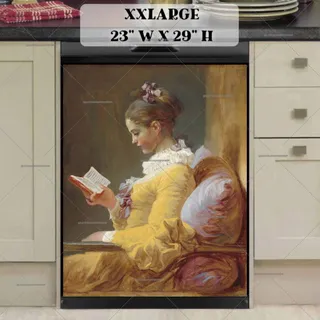 Preview of Young Girl Reading by J. H. Fragonard magnet in XX Large size.