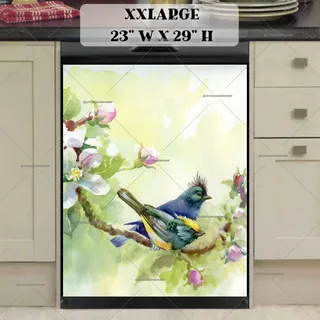 Preview of Cute Little Spring Bird Couple magnet in XX Large size.