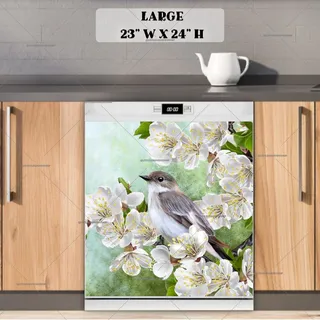 Preview of Little Bird on a Blossoming Tree magnet in Large size.