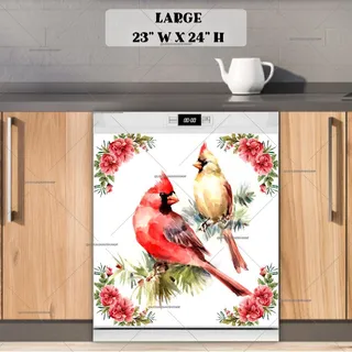 Preview of Beautiful Cardinal Couple magnet in Large size.