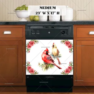 Preview of Beautiful Cardinal Couple magnet in Medium size.