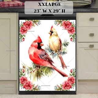 Preview of Beautiful Cardinal Couple magnet in XX Large size.