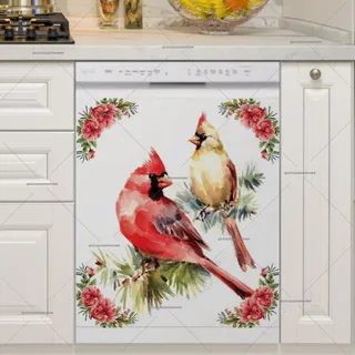 Preview of Beautiful Cardinal Couple magnet.