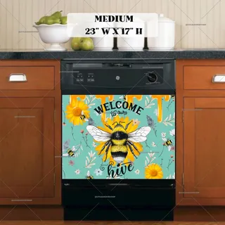 Preview of Welcome to Our Bee Hive magnet in Medium size.