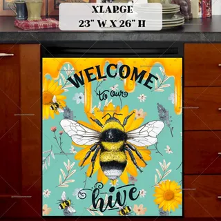 Preview of Welcome to Our Bee Hive magnet in Extra Large size.