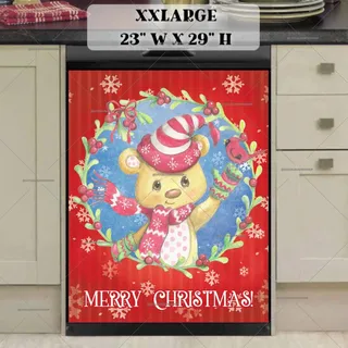 Preview of Teddy Bear Christmas Greeting magnet in XX Large size.