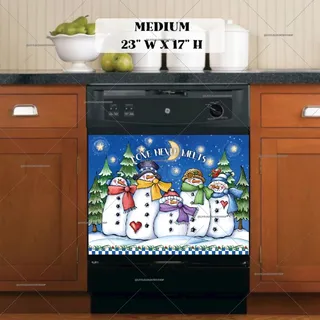 Preview of Cute Snowman Family magnet in Medium size.