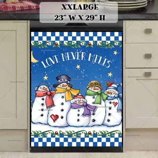 Preview of Cute Snowman Family magnet in XX Large size.