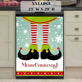 Preview of Cute Christmas Elf Legs magnet in XX Large size.