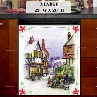 Preview of Victorian Town Square magnet in Extra Large size.