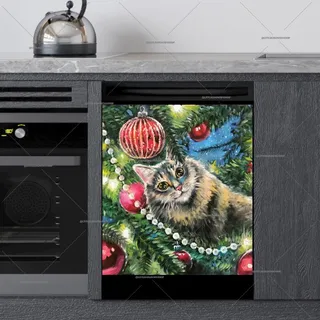 Preview of Kitten and the Christmas Tree #4 magnet.