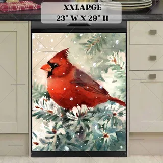 Preview of Pretty Christmas Cardinal magnet in XX Large size.