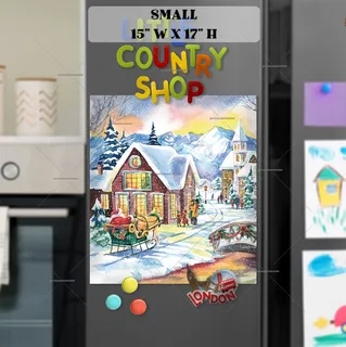 Preview of Santa is Coming to Town magnet in Small size.