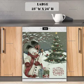 Preview of Beautiful Christmas Tale with a Snowman magnet in Large size.