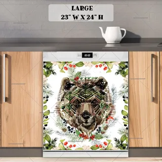 Preview of Scandinavian Winter Bear magnet in Large size.