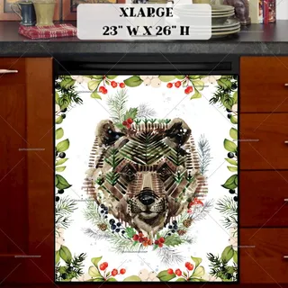 Preview of Scandinavian Winter Bear magnet in Extra Large size.