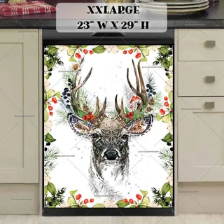 Preview of Scandinavian Winter Deer magnet in XX Large size.