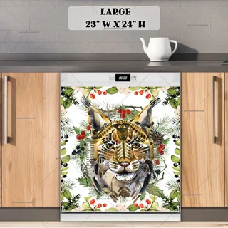 Preview of Scandinavian Winter Lynx magnet in Large size.