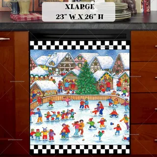 Preview of Winter Fun on the Ice magnet in Extra Large size.