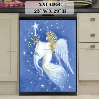 Preview of Christmas Angel with a Candle magnet in XX Large size.