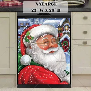 Preview of Santa and Christmas Village magnet in XX Large size.