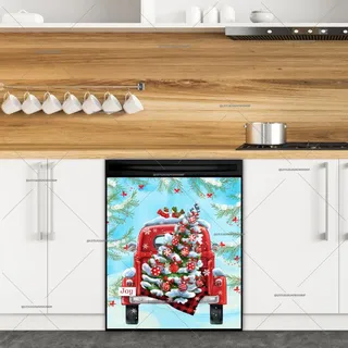 Preview of Red Truck and a Christmas Tree magnet.