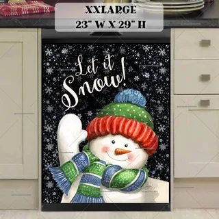 Preview of Cute Waving Snowman magnet in XX Large size.