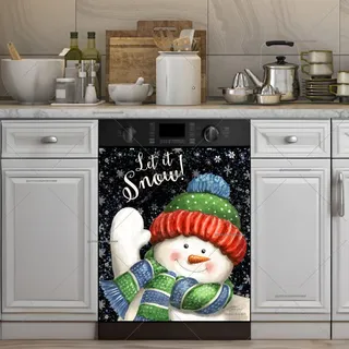 Preview of Cute Waving Snowman magnet.