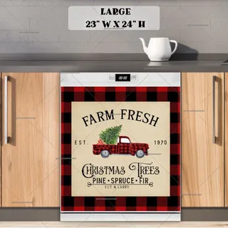 Preview of Farm Fresh Christmas Trees magnet in Large size.