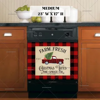 Preview of Farm Fresh Christmas Trees magnet in Medium size.