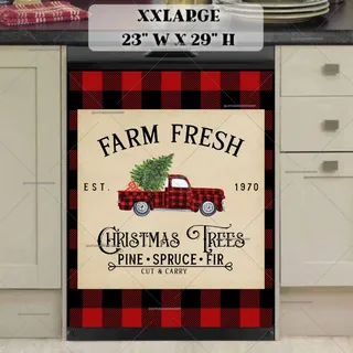 Preview of Farm Fresh Christmas Trees magnet in XX Large size.