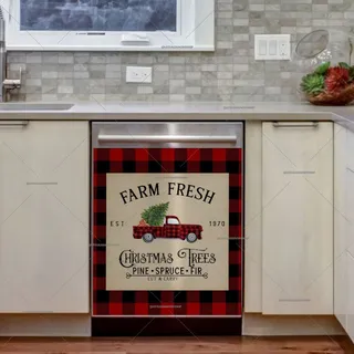 Preview of Farm Fresh Christmas Trees magnet.