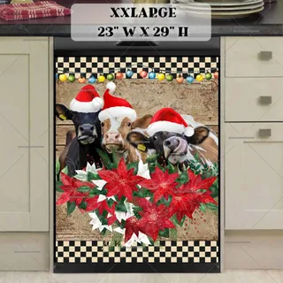 Preview of Christmas Cow Trio magnet in XX Large size.