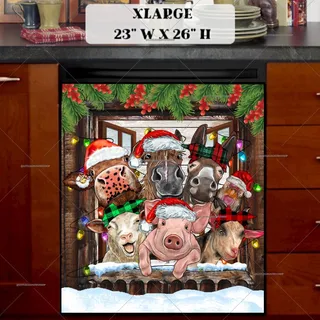 Preview of Greetings from The Barnyard Animals magnet in Extra Large size.