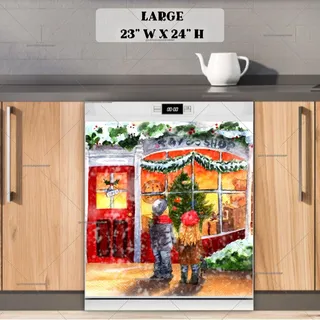 Preview of Victorian Christmas Toy Shop and Kids magnet in Large size.