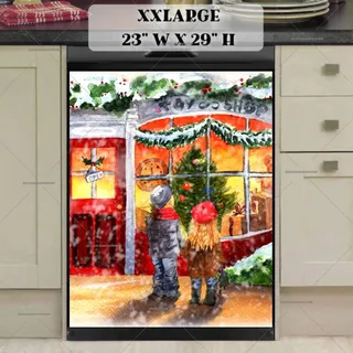 Preview of Victorian Christmas Toy Shop and Kids magnet in XX Large size.