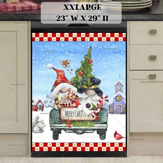 Preview of Cute Gnomes in the Christmas Truck magnet in XX Large size.