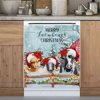 Preview of Farmhouse Animal Greeting magnet.