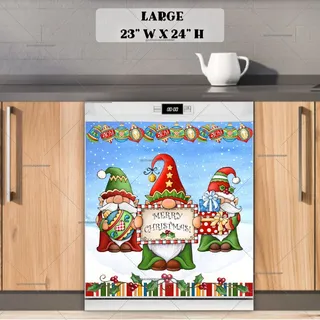 Preview of Cute Christmas Gnomes magnet in Large size.